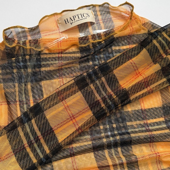 Plaid Mesh Top - Picture 4 of 4